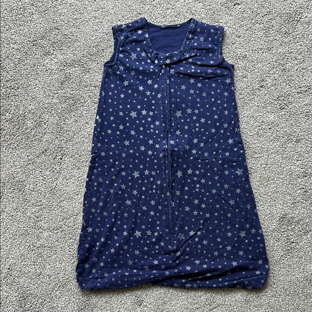 Blue and Silver Sleep Sack with Starry Pattern